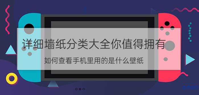 详细墙纸分类大全你值得拥有 如何查看手机里用的是什么壁纸？